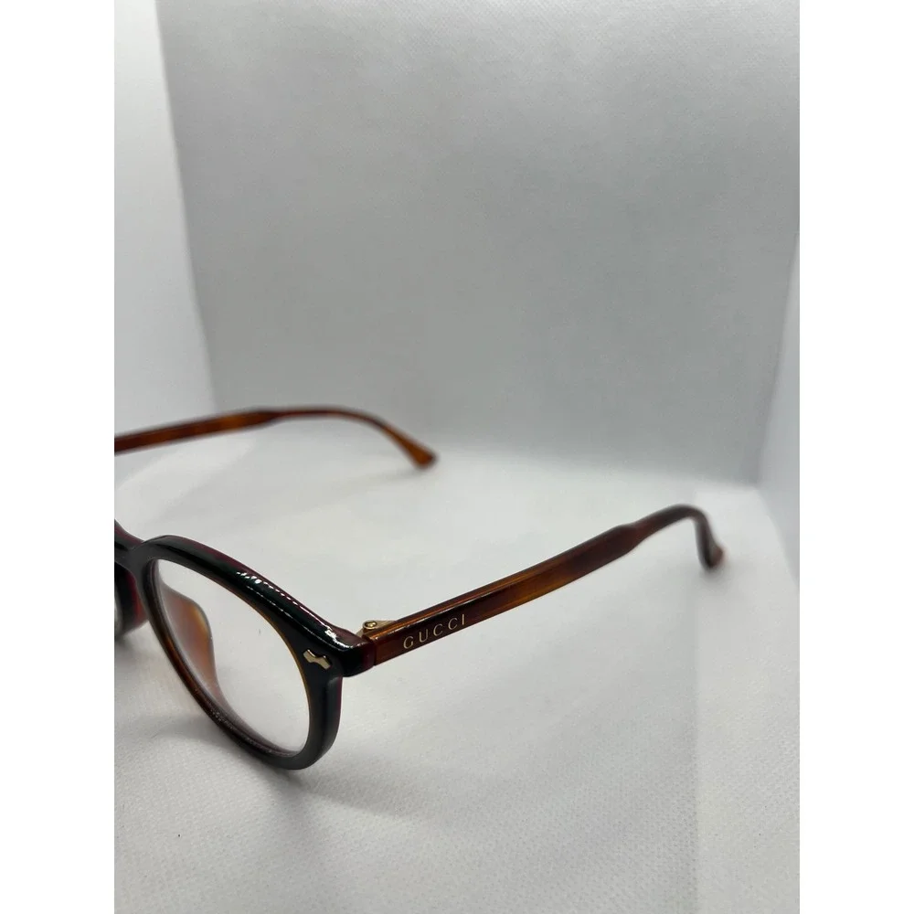 Gucci Eyeglasses Designer Frames Round‎ Brown Tortoise Shell